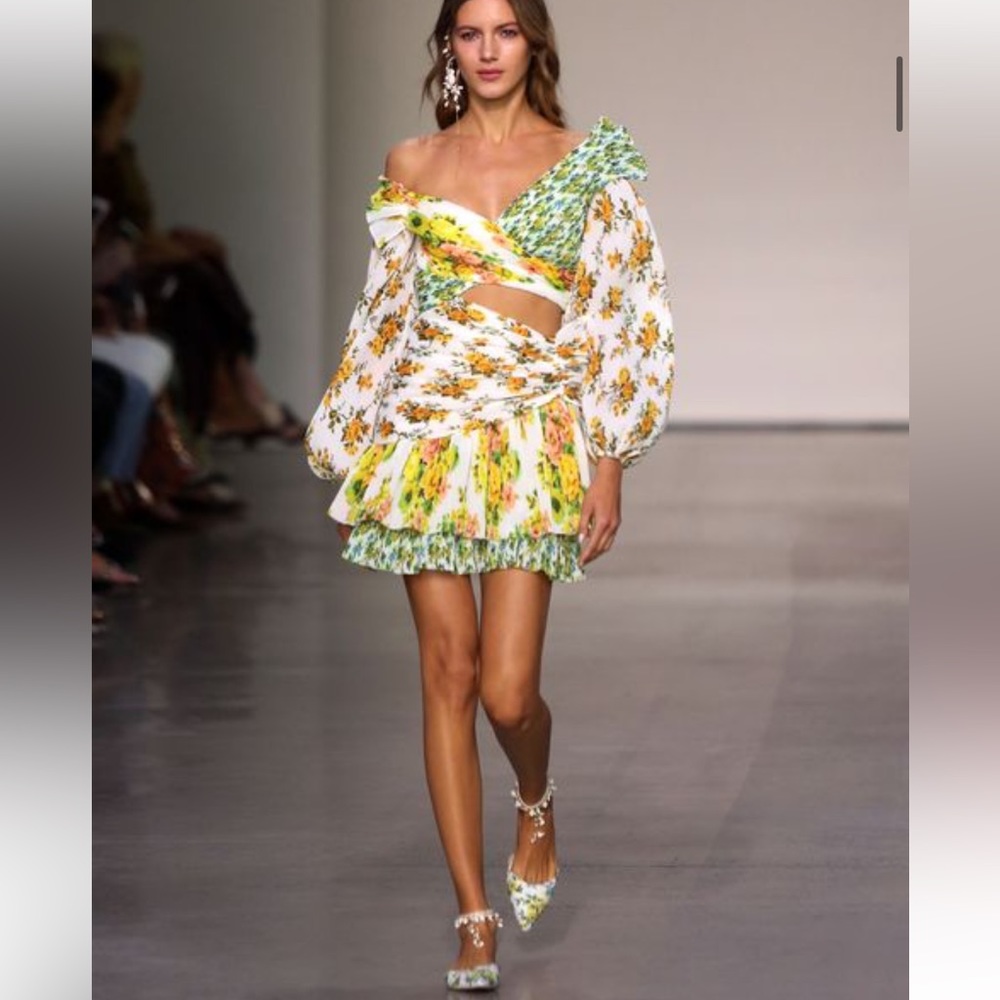 Zimmerman Golden Surfer Dress ( DUA LIPA )